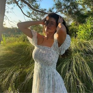 Doen Stanza Dress in BLANC BLUEBELL BALLAD Size XS